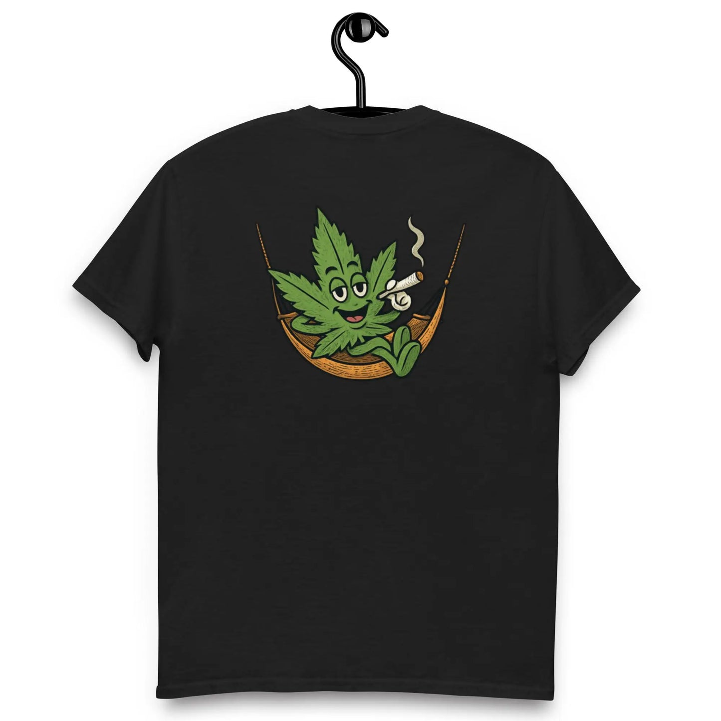 Camiseta divertida con hamaca y hojas de marihuana, camiseta con dibujo de hoja de marihuana para fumar porro, camiseta relajada para fumetas, camiseta de cannabis 420 para relajarse.