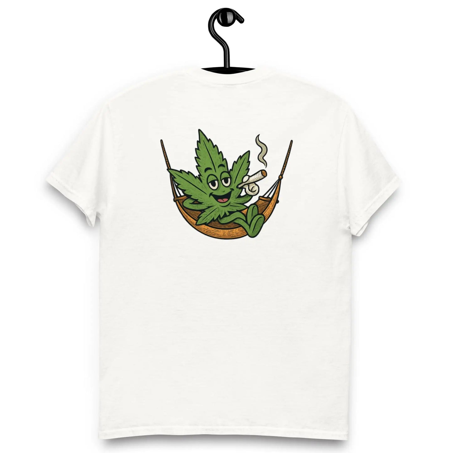 Camiseta divertida con hamaca y hojas de marihuana, camiseta con dibujo de hoja de marihuana para fumar porro, camiseta relajada para fumetas, camiseta de cannabis 420 para relajarse.